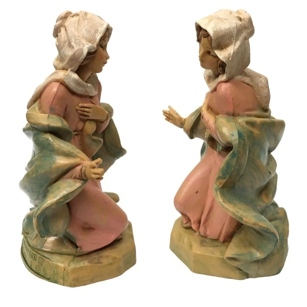 VINTAGE 90s Fontanini Nativity Figurines Holy Family Joseph Mary Baby Jesus 1991